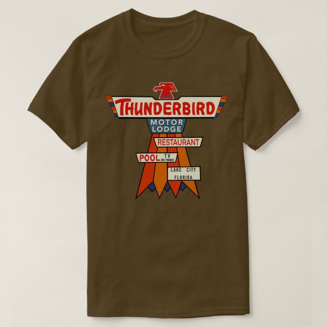 Das Vintage Motel Thunderbird T-Shirt (Design vorne)