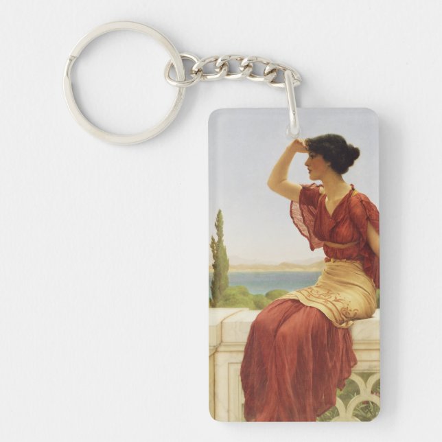 Das Vintage Portrait der Frau mit dem Zeichen Godw Schlüsselanhänger (Vorderseite)