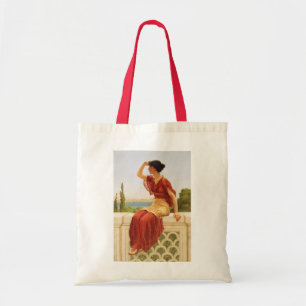 Das Vintage Portrait der Frau mit dem Zeichen Godw Tragetasche