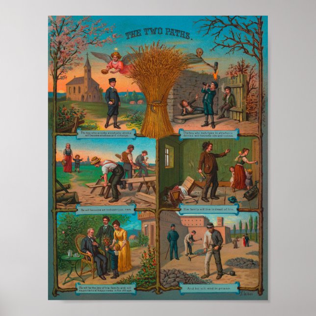 Das Vintage Temperamentposter der zwei Wege Poster (Vorne)