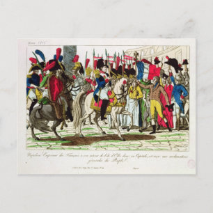 Das Volk von Paris, das Napoleon feiert Postkarte