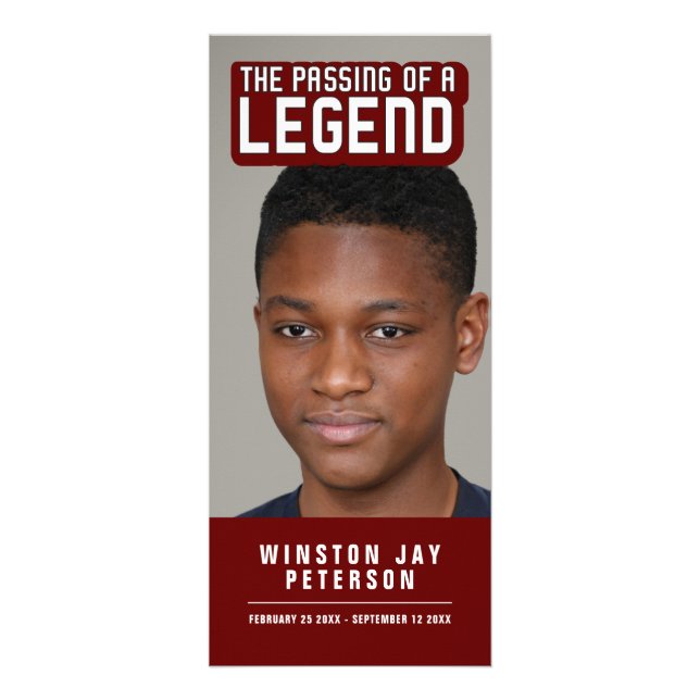 Das Vorkommen einer Legende eines modernen dunkelr Werbekarte (Vorne)