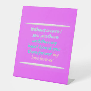 Das wahre romanische Gedicht rosa Sockelschild
