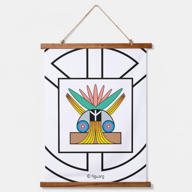 Das wahre Symbol des Friedens Wandteppich Mit Holzrahmen (Vorderseite)