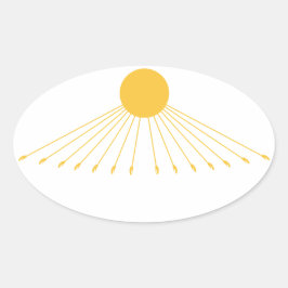 Das wahre Symbol Gottes Ovaler Aufkleber