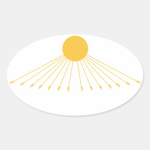 Das wahre Symbol Gottes Ovaler Aufkleber