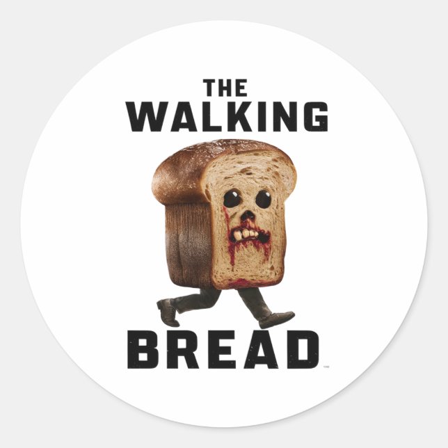 das Walking Bread Runder Aufkleber (Vorderseite)