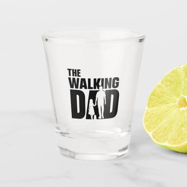 Das Walking Dad Vater-Tochter-Shotglas Schnapsglas (Vorderseite)