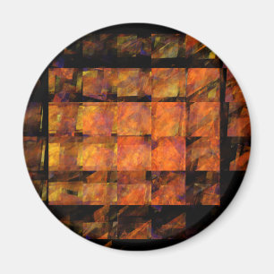 Das Wall Abstrakt Art Round Magnet