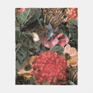 Das Wandgemälde. Blume und Pflanze mit Innen Fleecedecke