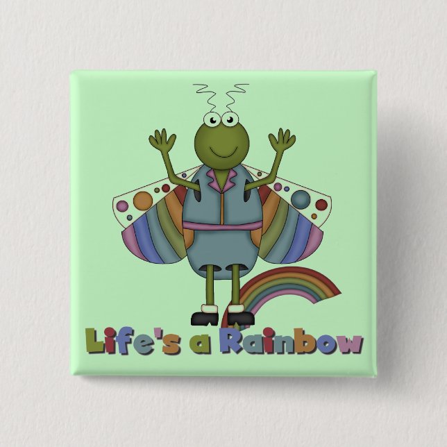 Das Wanzen-Leben ist ein Regenbogen-T-Shirts und Button (Vorderseite)