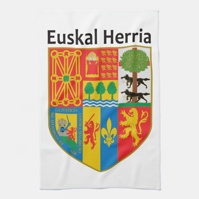 Das Wappen des Baskenlands (Euskal Herria), Handtuch (Vertikal)