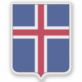 Das Wappen Islands (nur Escutcheon) Aufkleber