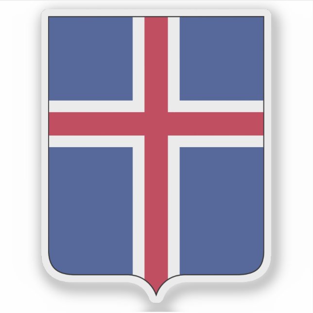 Das Wappen Islands (nur Escutcheon) Aufkleber (Vorderseite)