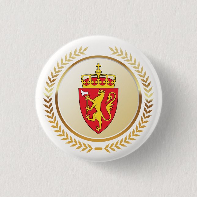 Das Wappen Norwegens Button (Vorderseite)