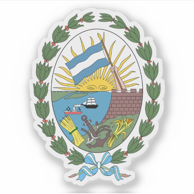 Das Wappen von Rosario, Argentinien Aufkleber (Vorderseite)