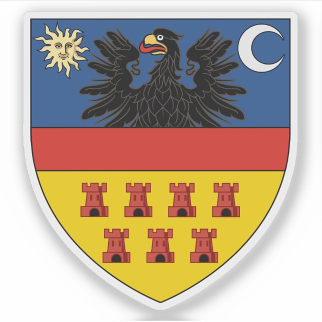 Das Wappen von Siebenbürgen Aufkleber (Vorderseite)
