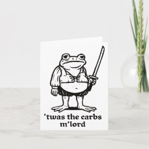 Das war das Carbs Mlord Funny Mittelalterliche Fro Karte