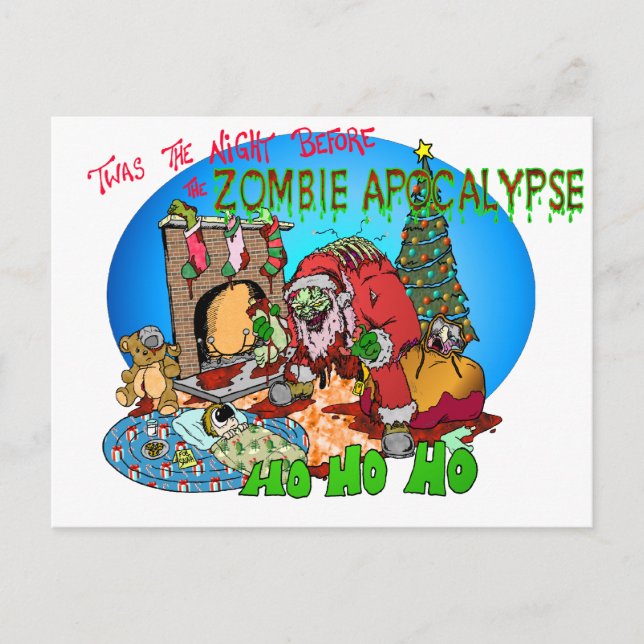 Das war die Nacht vor den Zombies Postkarte (Vorderseite)