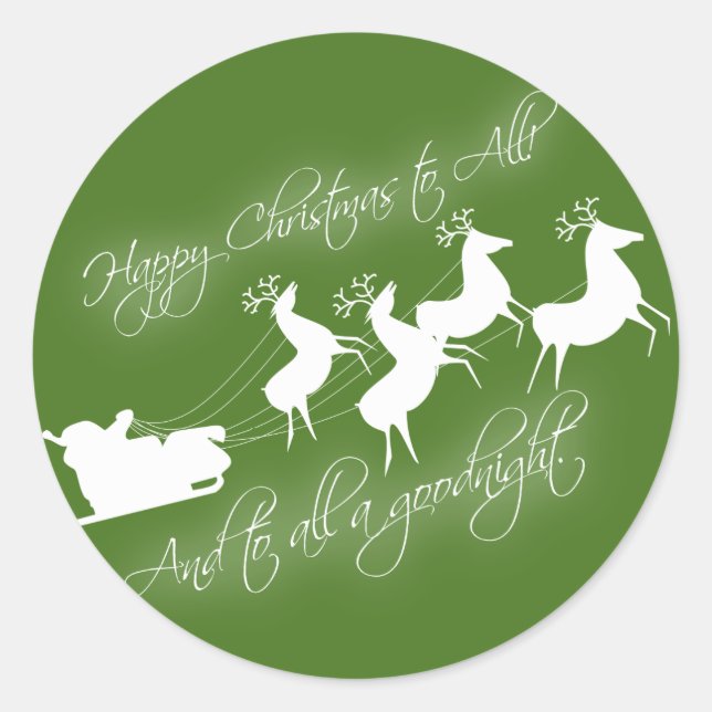 "Das war die Nacht vor Weihnachten"-Aufkleber Runder Aufkleber (Vorderseite)