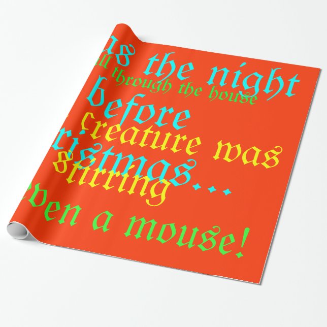Das war die Nacht vor Weihnachten Geschenkpapier (Ungerollt)
