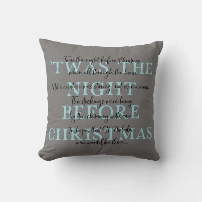 Das war die Nacht vor Weihnachten Kissen (Vorderseite)