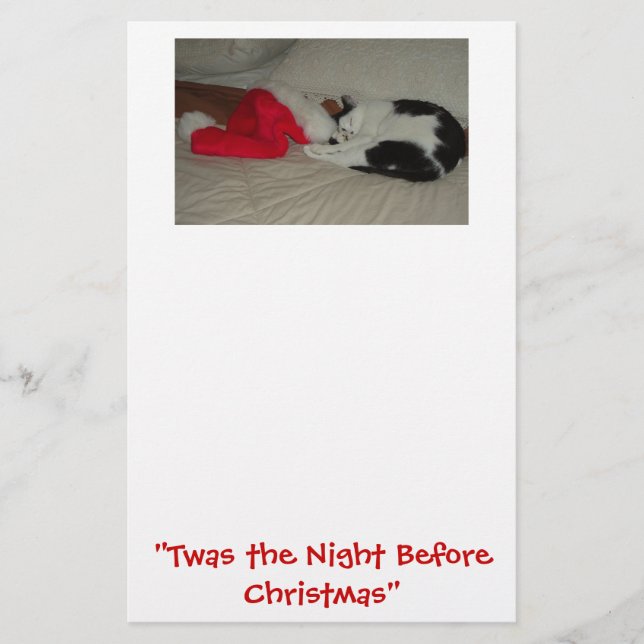 Das war die Nacht vor Weihnachten Kitten Briefpapier (Vorderseite)