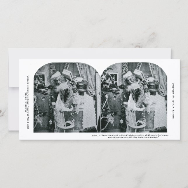 Das war die Nacht vor Weihnachten Stereoview 1897 (Vorderseite)