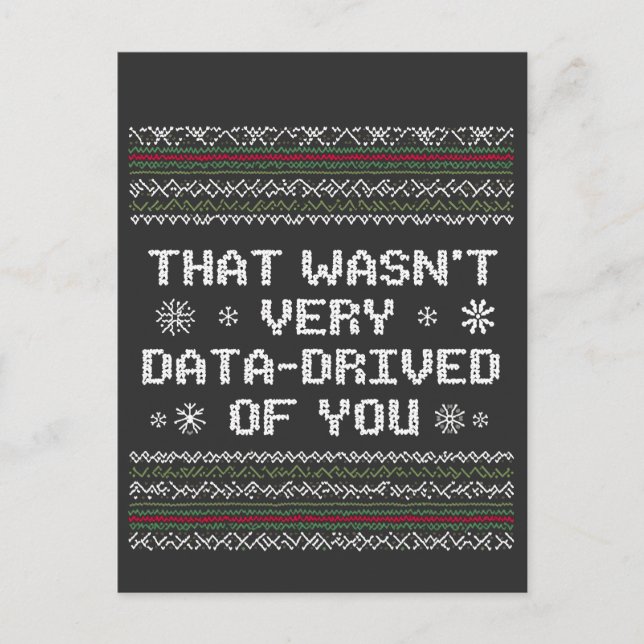 Das war nicht sehr datenintensiv von dir Nerd Weih Postkarte (Vorderseite)