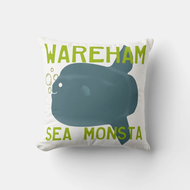 Das Wareham Sea Monster-Kissen 16x16 Kissen (Vorderseite)