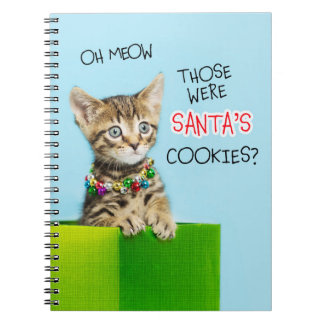 Das waren Santas Cookies Weihnachtskitten Notizblock