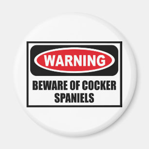 Das Warnen PASSEN VON COCKERSPANIEL-SPANIELS Magnet