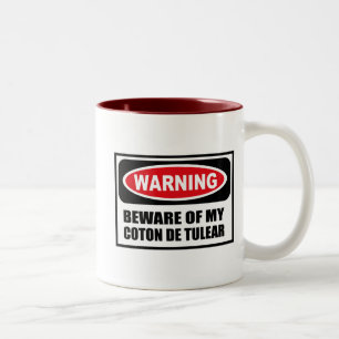 Das Warnen PASSEN VON MEINER BAUMWOLLE DE TULEAR Zweifarbige Tasse