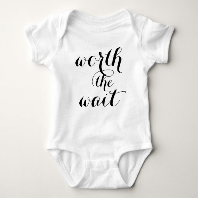 Das warte Baby Funny Niedlich Baby Strampler (Vorderseite)