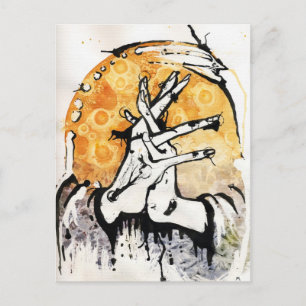 das Warten Postkarte