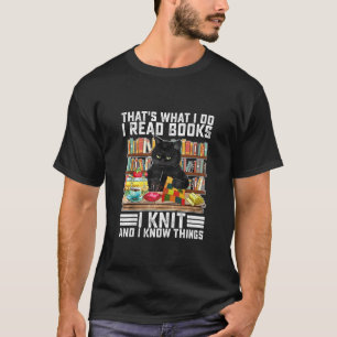 Das, was ich lese Bücher, die ich Strick Funny Cat T-Shirt