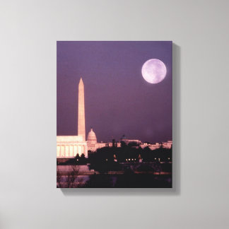 Das Washington Monument, die Hauptstadt und Jeffer Leinwanddruck