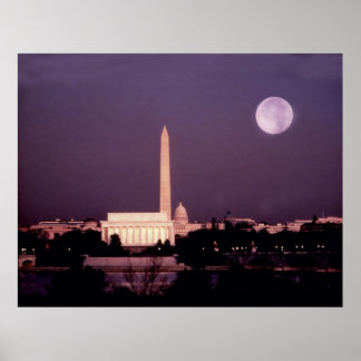 Das Washington Monument, die Hauptstadt und Jeffer Poster