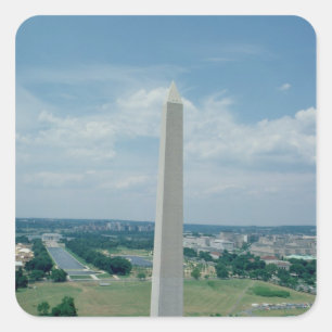 Das Washington-Monument, errichtet 1848-85 Quadratischer Aufkleber