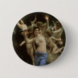 Das Wasp-Nest von William Adolphe Bouguereau Button