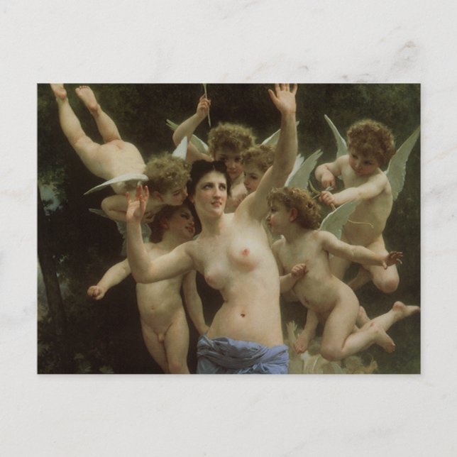 Das Wasp-Nest von William Adolphe Bouguereau Postkarte (Vorderseite)