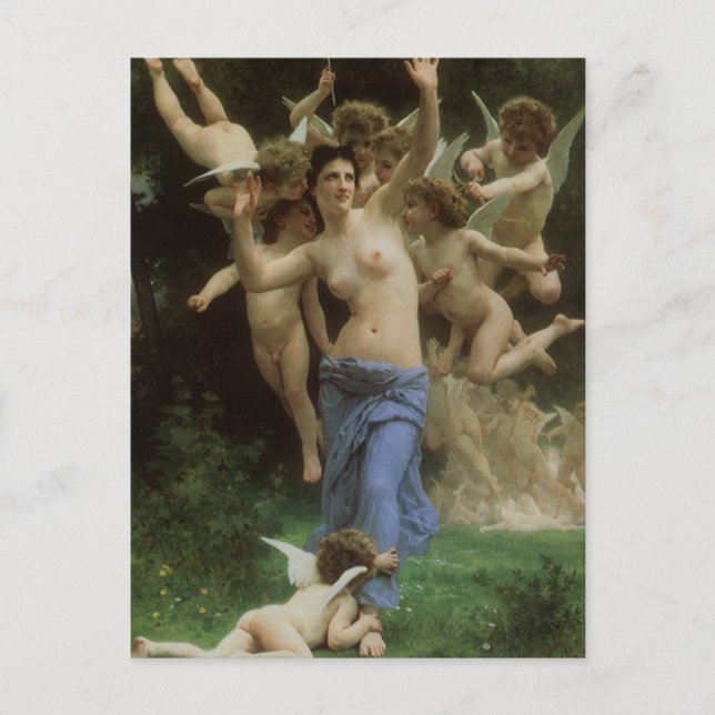 Das Wasp-Nest von William Adolphe Bouguereau Postkarte (Vorderseite)