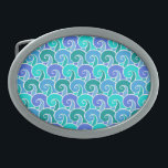 Das Wasser des Ozeans weht im Muster des blauen na Ovale Gürtelschnalle<br><div class="desc">Dieses hübsch ozeanisch inspiriert Muster zeigt Wasserwellen in verschiedenen Blautönen und aquamarinem Grün. Es ist für jeden, der das Meer Liebe. Dieses nautische Muster ist nahtlos gekachelt und kann "kundenspezifisch" und auf dem Produkt größer oder kleiner gemacht werden. Diese wunderschönen, wirbelnden Wellen des Wassers lassen den woll zum Segeln entstehen....</div>