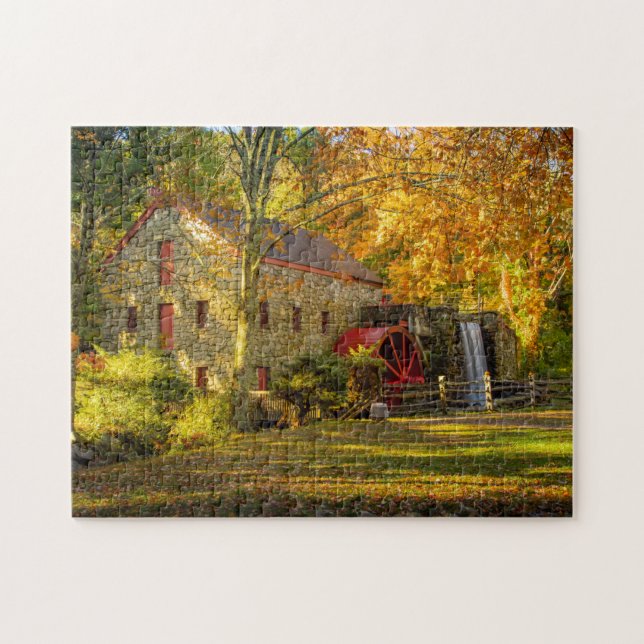 Das Wayside Gristmill in Herbstfarben (Horizontal)