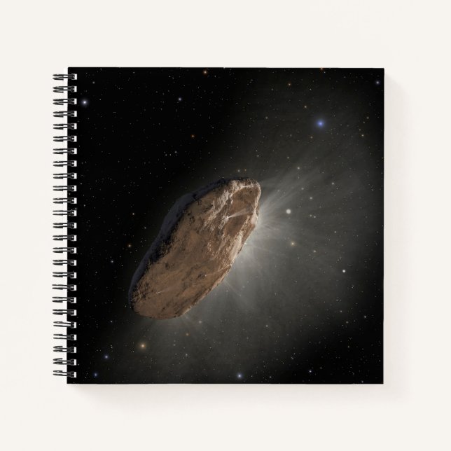Das Wayward Interstellar Objekt Oumuamua. Notizbuch (Vorderseite)