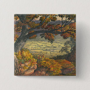 Das Weald von Kent, c.1827-28 (w/c u. Gouache auf Button