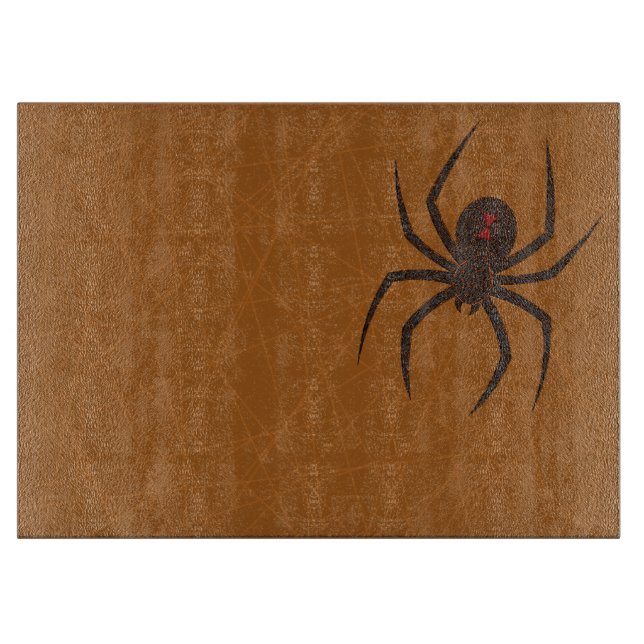 Das Web-Glas-Schneidebrett der Spider Schneidebrett (Vorderseite)