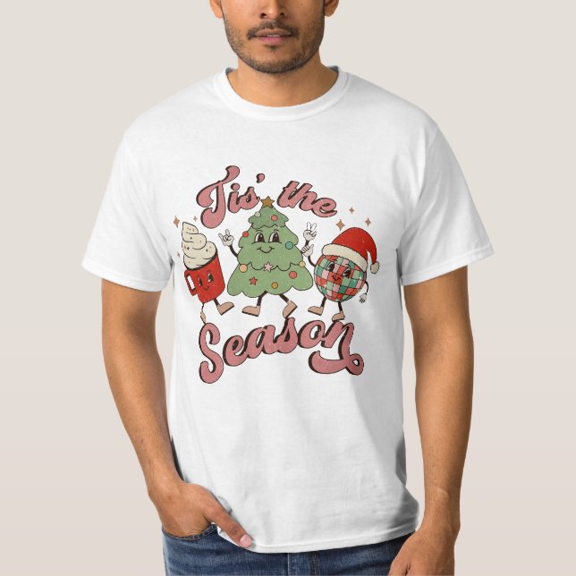 Das Weihnachten der Jahreszeit, Retro Weihnachten, T-Shirt (Vorderseite)