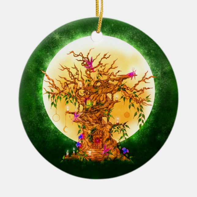 Das Weihnachten der verzauberten Fee Keramikornament (Vorne)