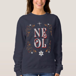 Das Weihnachten-Weihnachtsblau der Frauen das Sweatshirt